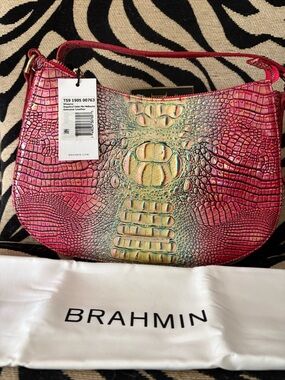 Brahmin Dragonfruit Shayna Ombre Mini Melbourne *NWT*